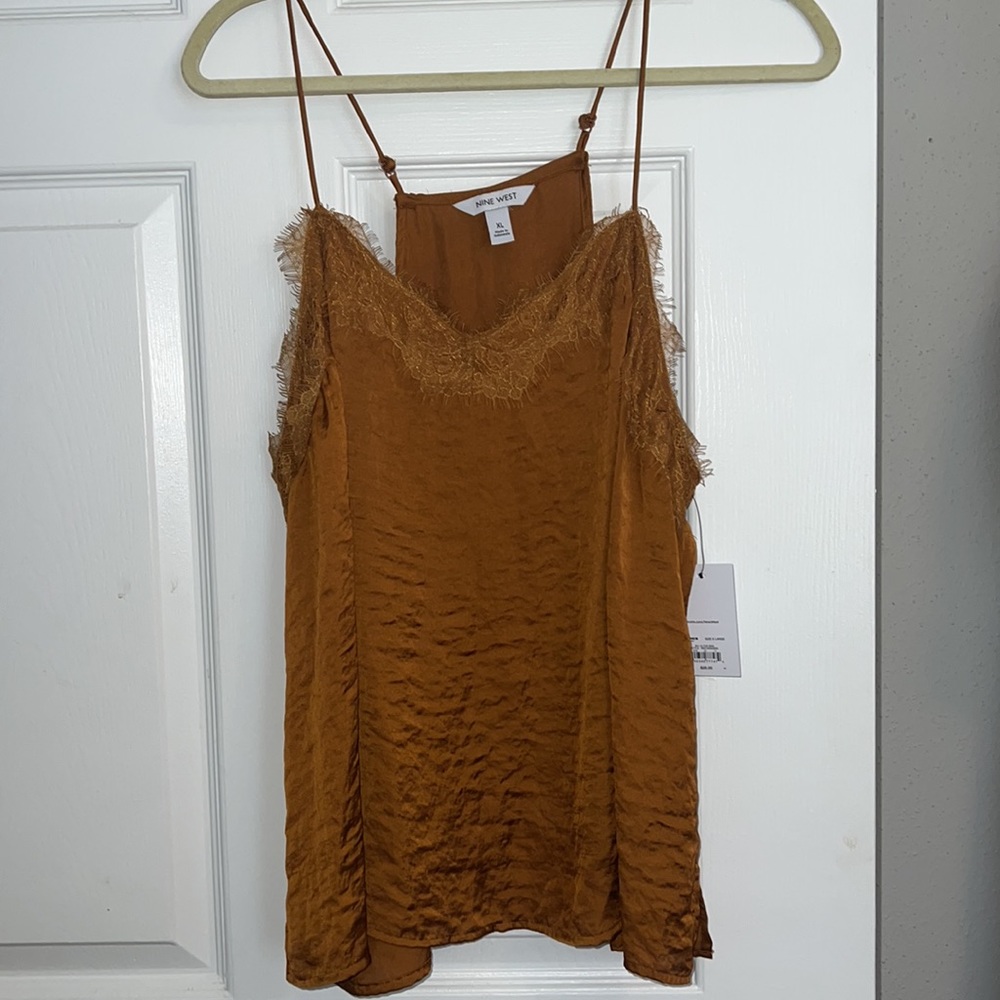 Nine West Lace-Trim V-neck